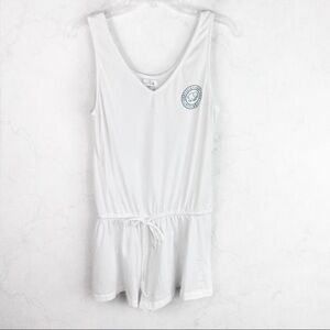 [Ivory Ella] Classic White V-Neck Romper